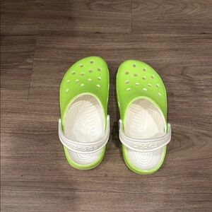 CROCS Kids Neon Green Sandals